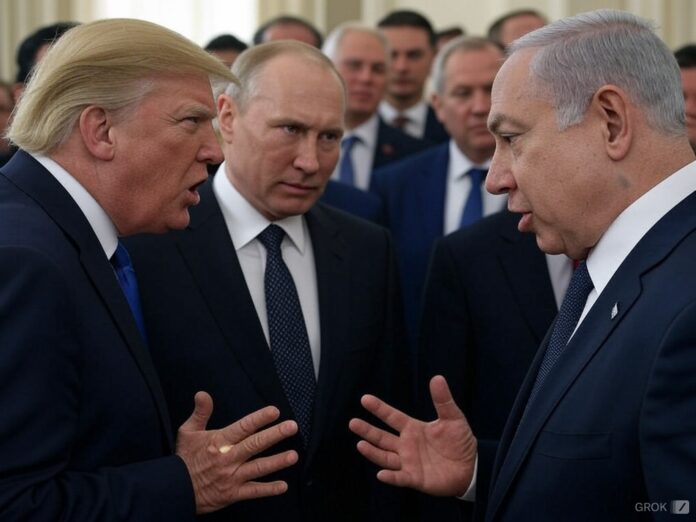 trump, putin e israel discuten ante la atenta mirada de otros líderes mundiales